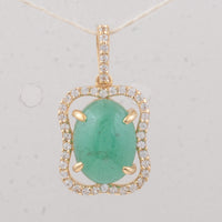 2.44 Ct Oval Emerald 9K Gold Pendant