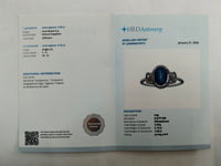 2.43 Ct Oval Mixed Cut Natural Sapphire 950 Platinum Ring