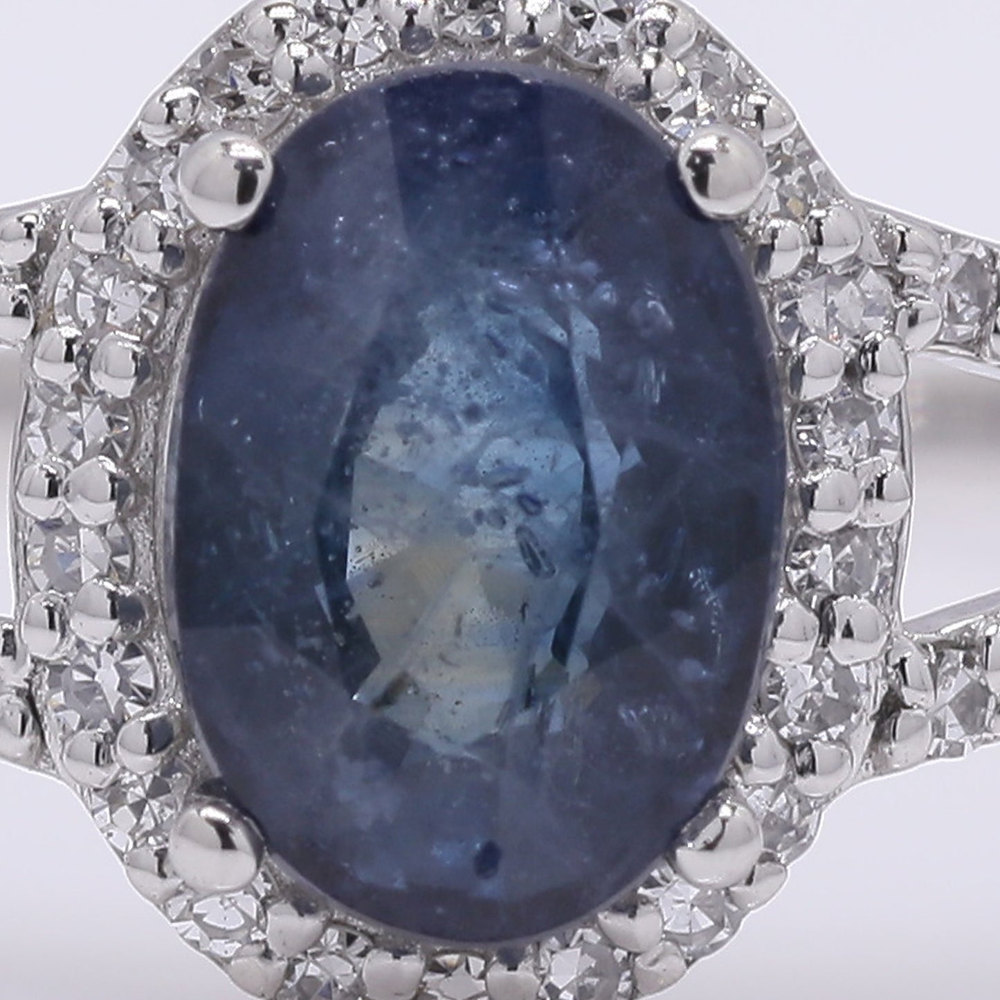 1.27 Ct Oval Mixed Cut Natural Sapphire 950 Platinum Ring