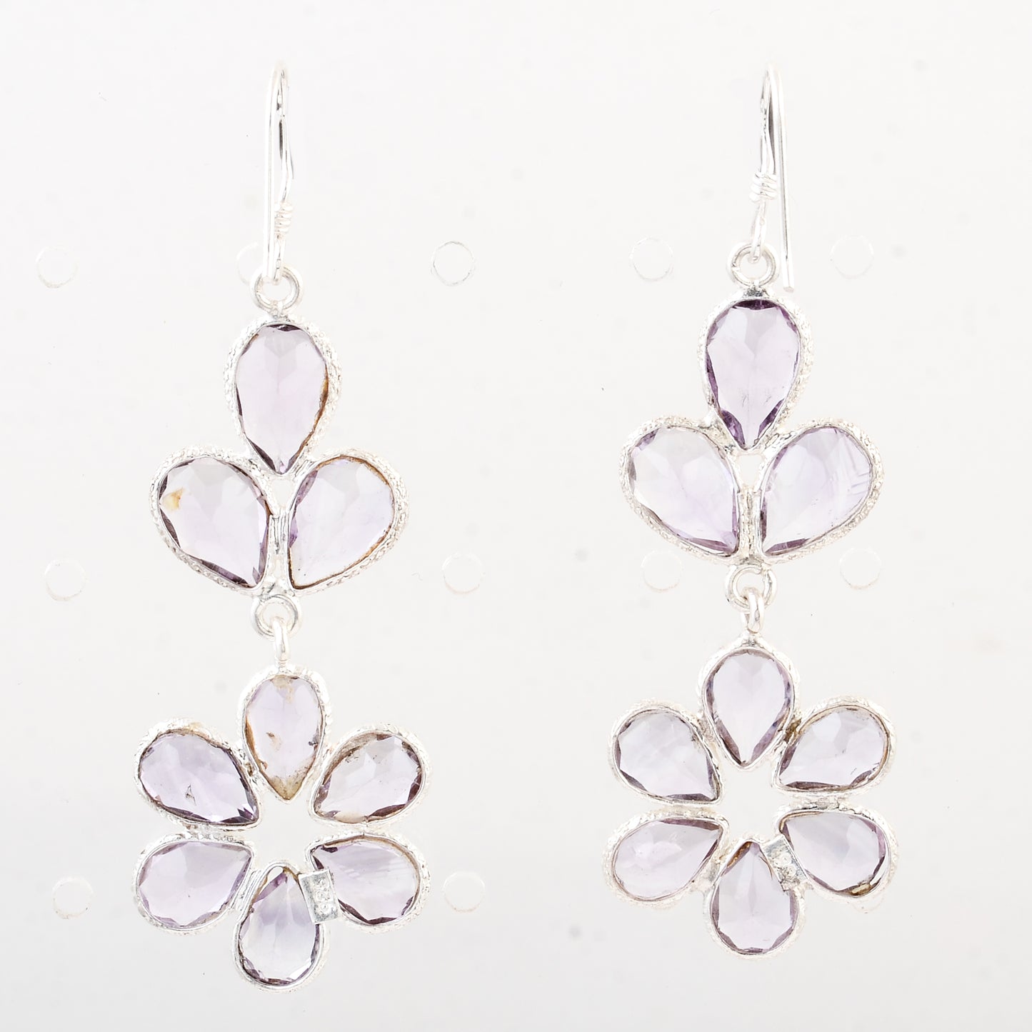 12.38 Ct Amethyst 925 Sterling Silver Earrings