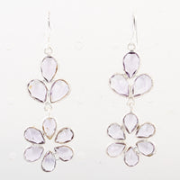 12.38 Ct Amethyst 925 Sterling Silver Earrings