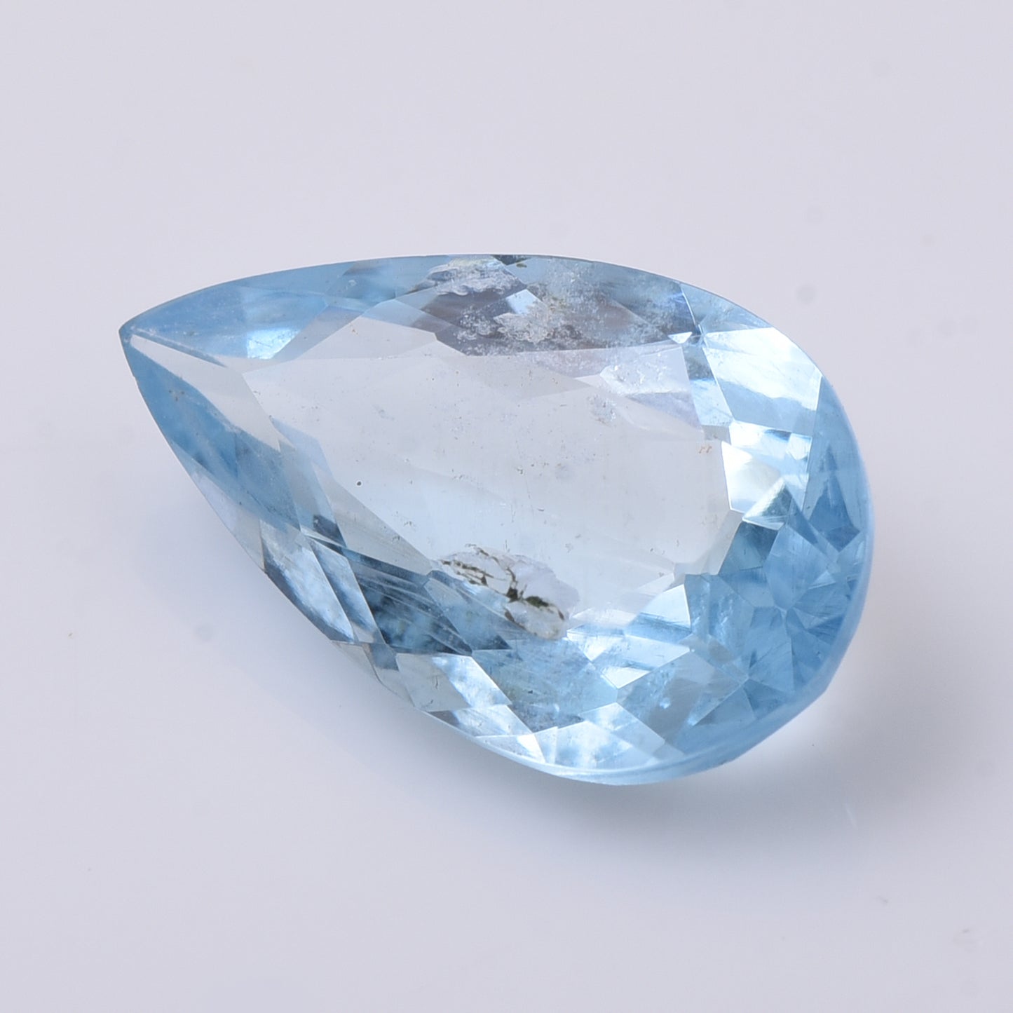 3.49 Natural Beryl Aquamarine Pear Mixed Cut Gemstone