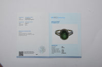 2.38 Ct Oval Mixed Cut Natural Green Sapphire 14K Gold Ring