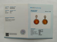 2.12 Ct Round Mixed Cut Natural Fire Opal 14K Gold Earrings