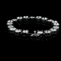 25.42 Ct Round Lab Grown Diamond 14K Gold Bracelet