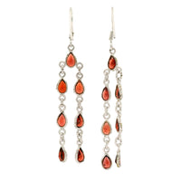 11.13 Ct Garnet 925 Sterling Silver Earrings