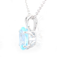 3.20 Ct Oval Sky Blue Topaz 925 Sterling Silver Pendant