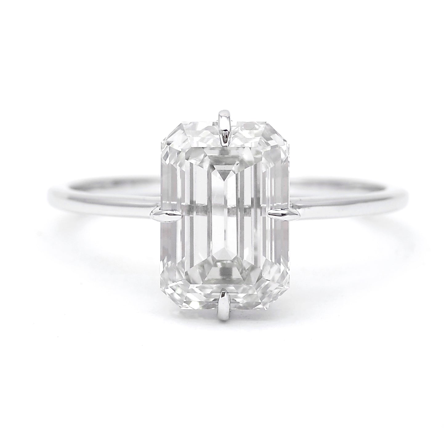 3.07 Carats Lab Grown Diamond 14K Gold Ring