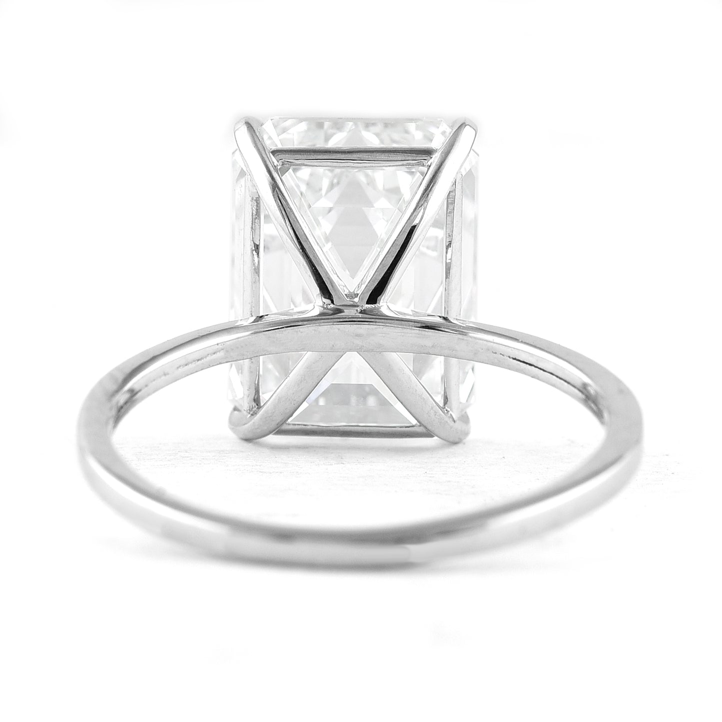 6.68 Ct Emerald Lab Grown Diamond 950 Platinum Ring