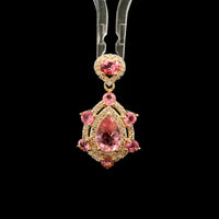 1.55 Ct Pear Tourmaline 14K Gold Pendant