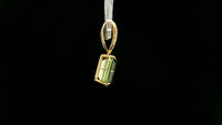 5.12 Ct Octagon Peridot 14K Gold Pendant