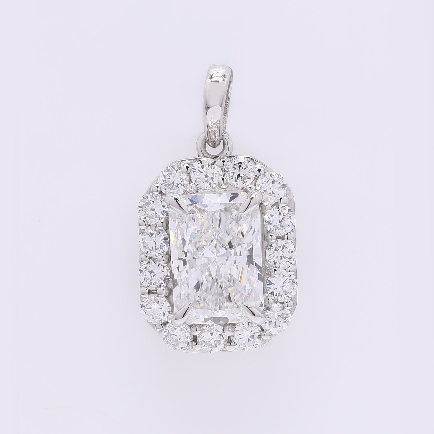 2.51 Carats Lab Grown Diamond 950 Platinum Pendant