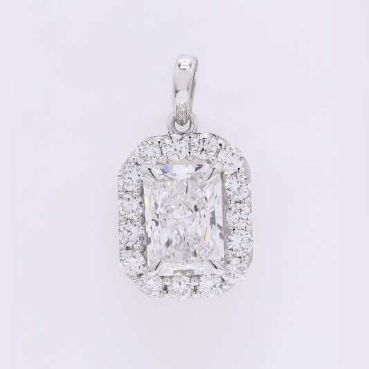 2.51 Carats Lab Grown Diamond 950 Platinum Pendant