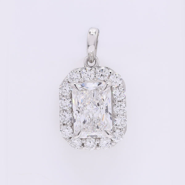2.51 Carats Lab Grown Diamond 950 Platinum Pendant