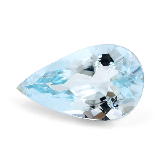 7.46 Natural Beryl Aquamarine Pear Mixed Cut Gemstone