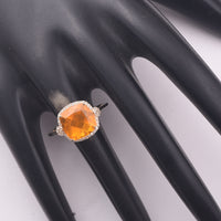 2.98 Ct Cushion Br.Opal 9K Gold Ring