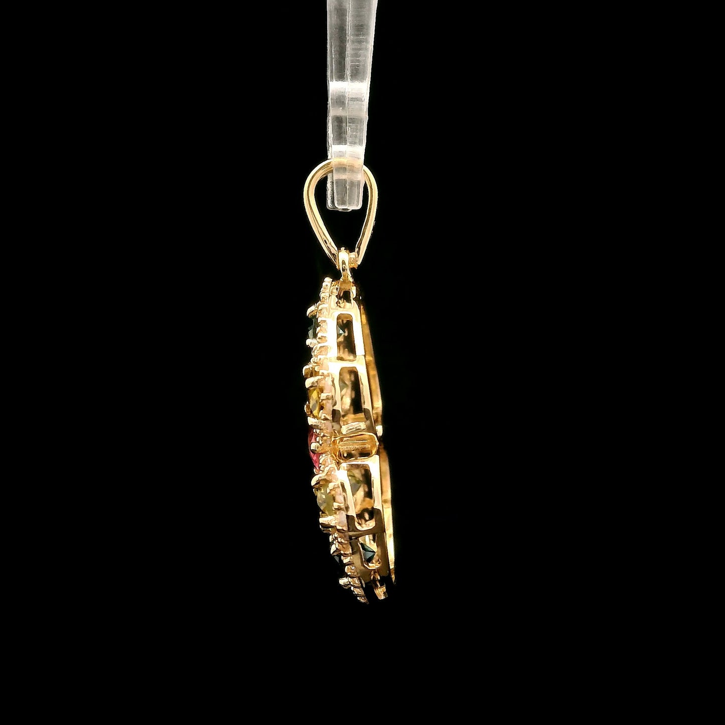 1.33 Ct Oval Tourmaline 14K Gold Pendant