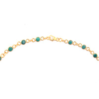 9.88 Ct Round Dyed Emerald 925 Sterling Silver Necklace