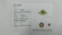 8.10 Ct Pear Mixed Cut Natural Peridot 14K Gold Ring