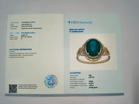 2.89 Ct Oval Natural Emerald 14K Gold Ring