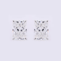 3.74 Carats Lab Grown Diamond 14K Gold Earrings