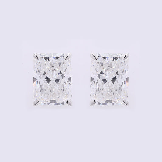 3.74 Carats Lab Grown Diamond 14K Gold Earrings