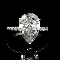 4.25 Carats Lab Grown Diamond 14K Gold Ring