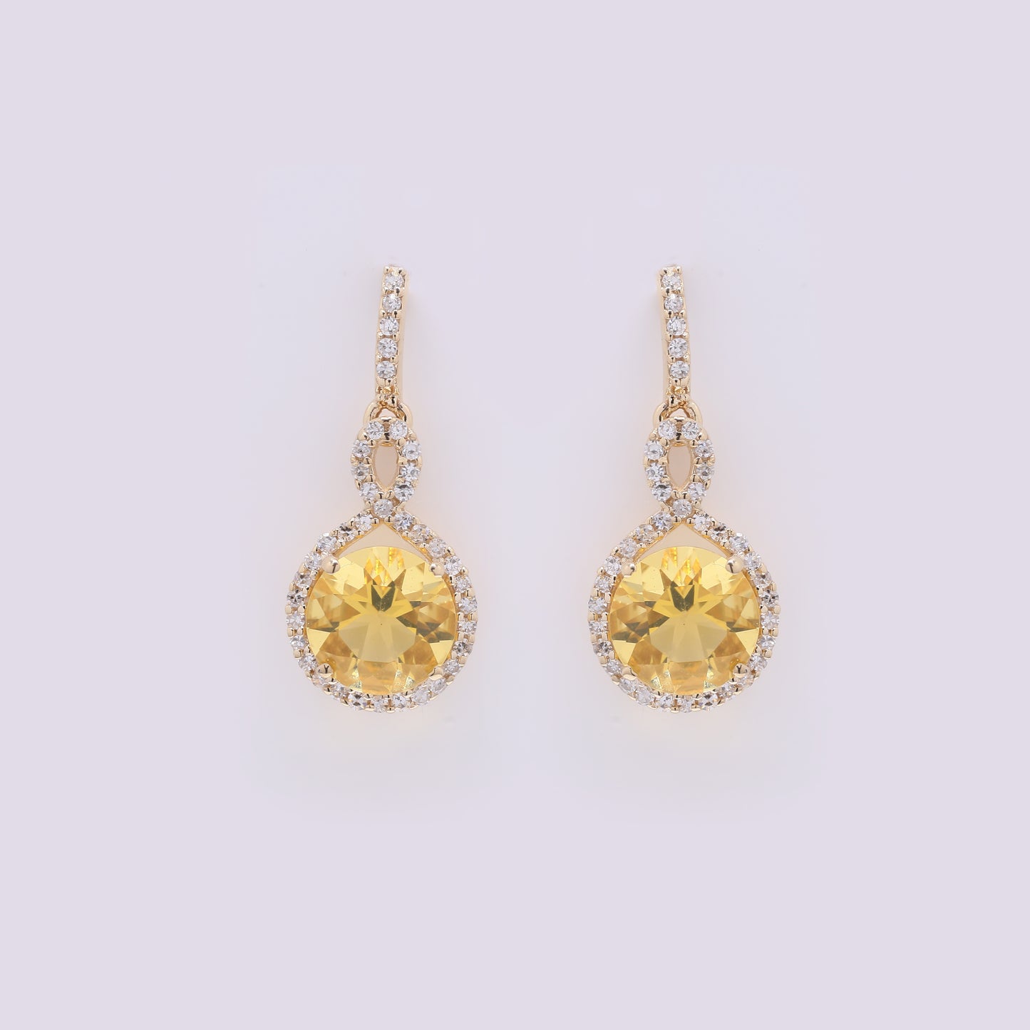 1.82 Ct Round Mixed Cut Natural Fire Opal 14K Gold Earrings
