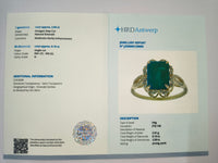 3.08 Ct Octagon Natural Emerald 14K Gold Ring