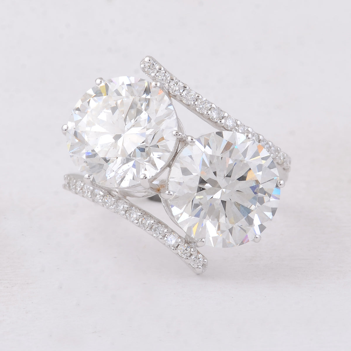 8.36 Carats Lab Grown Diamond 14K Gold Ring