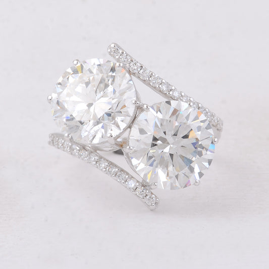 8.37 Carats Lab Grown Diamond 14K Gold Ring