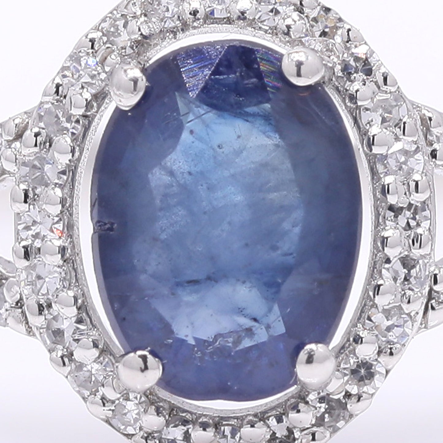 1.20 Ct Oval Mixed Cut Natural Sapphire 950 Platinum Ring