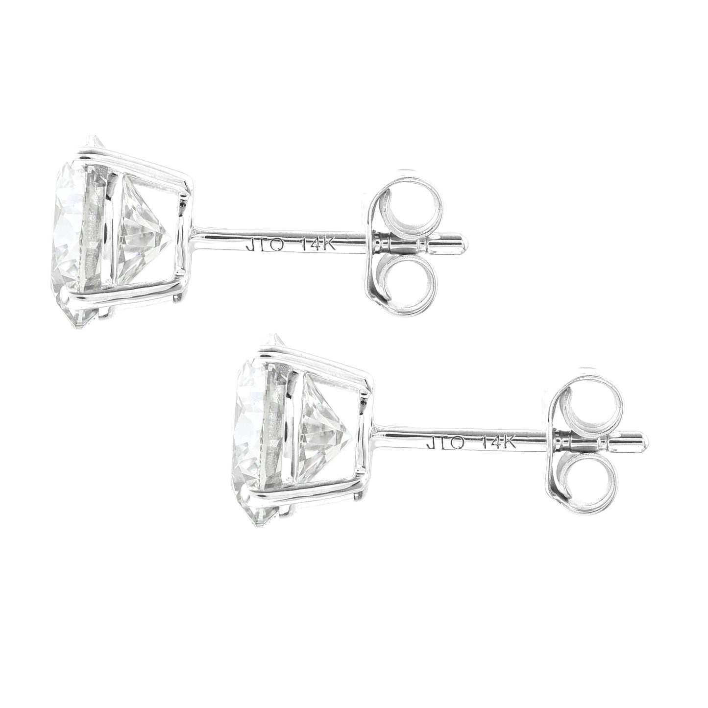 3.14 Carats Lab Grown Diamond 14K Gold Earrings