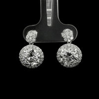 4.72 Ct Round Lab Grown Diamond 14K Gold Earrings