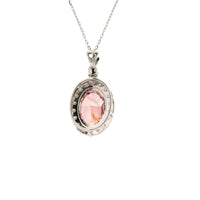 3.56 Carats Pink Lab Grown Diamond 14K Gold Pendant