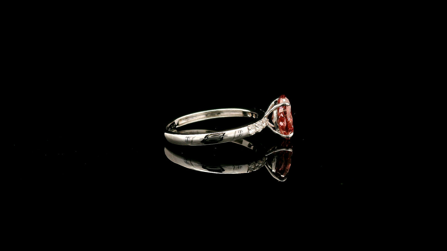 1.69 Carats Pink Lab Grown Diamond 14K Gold Ring