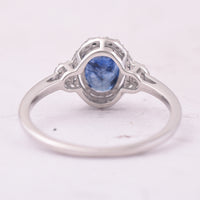1.78 Ct Oval Mixed Cut Natural Sapphire 950 Platinum Ring