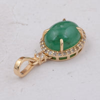 2.37 Ct Oval Emerald 9K Gold Pendant