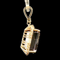 6.27 Ct Cushion Kunzite 14K Gold Pendant