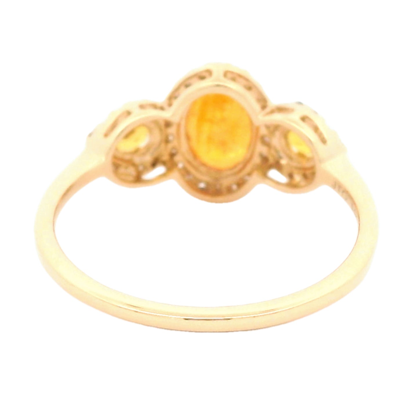 1.69 Ct Oval Multi Sapphire 14K Gold Ring
