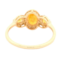 1.69 Ct Oval Multi Sapphire 14K Gold Ring