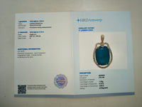 3.77 Ct Cushion Natural Emerald 14K Gold Pendant