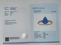 2.69 Ct Pear Cabochon Natural Tanzanite 14K Gold Ring