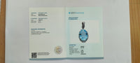 2.70 Ct Oval Mixed Cut Natural Aquamarine 14K Gold Pendant