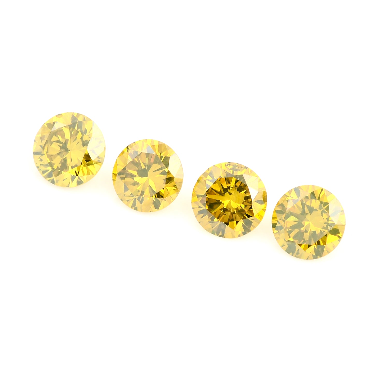 0.62 Yellow Diamond Round Loose Gemstone