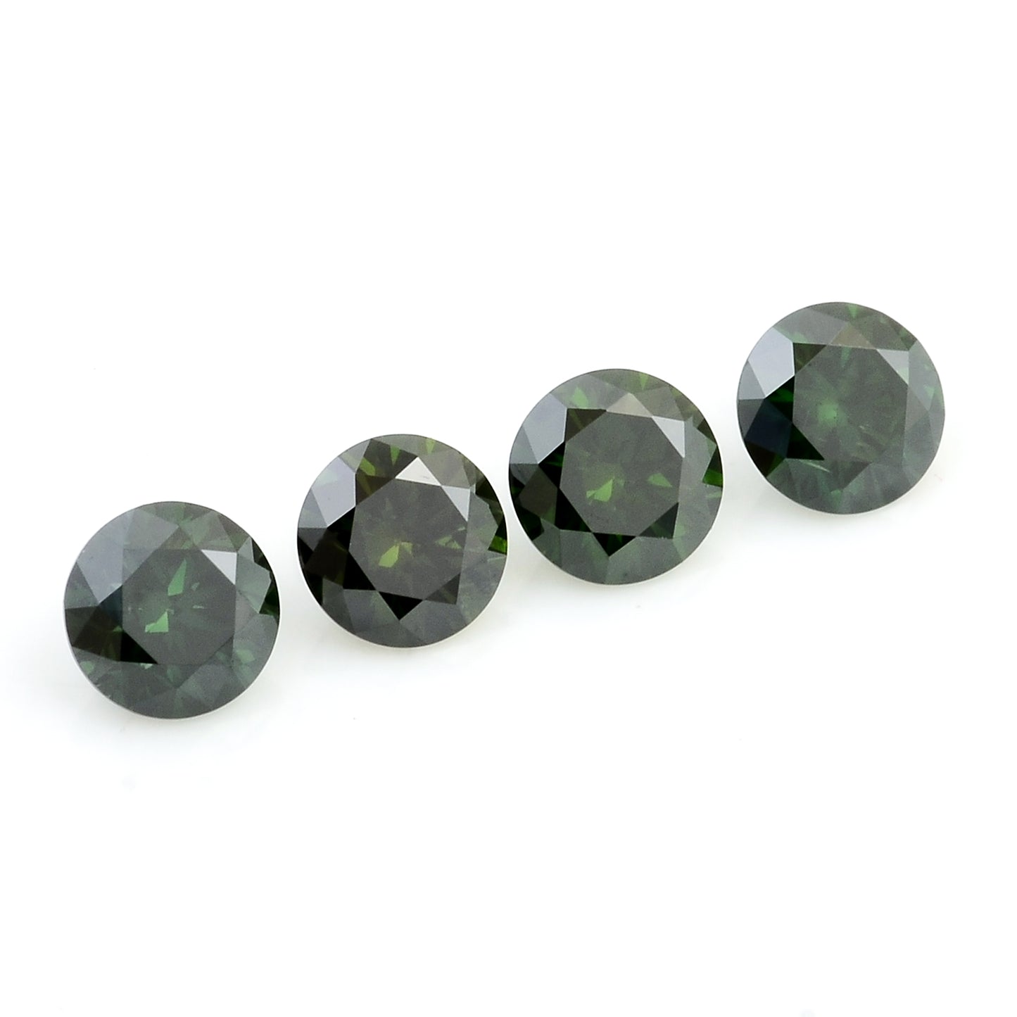 0.71 Green Diamond Round Loose Gemstone