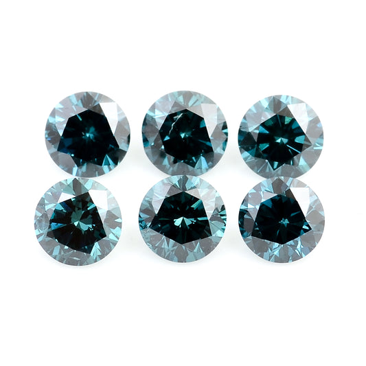 0.97 Blue Diamond Round Loose Gemstone