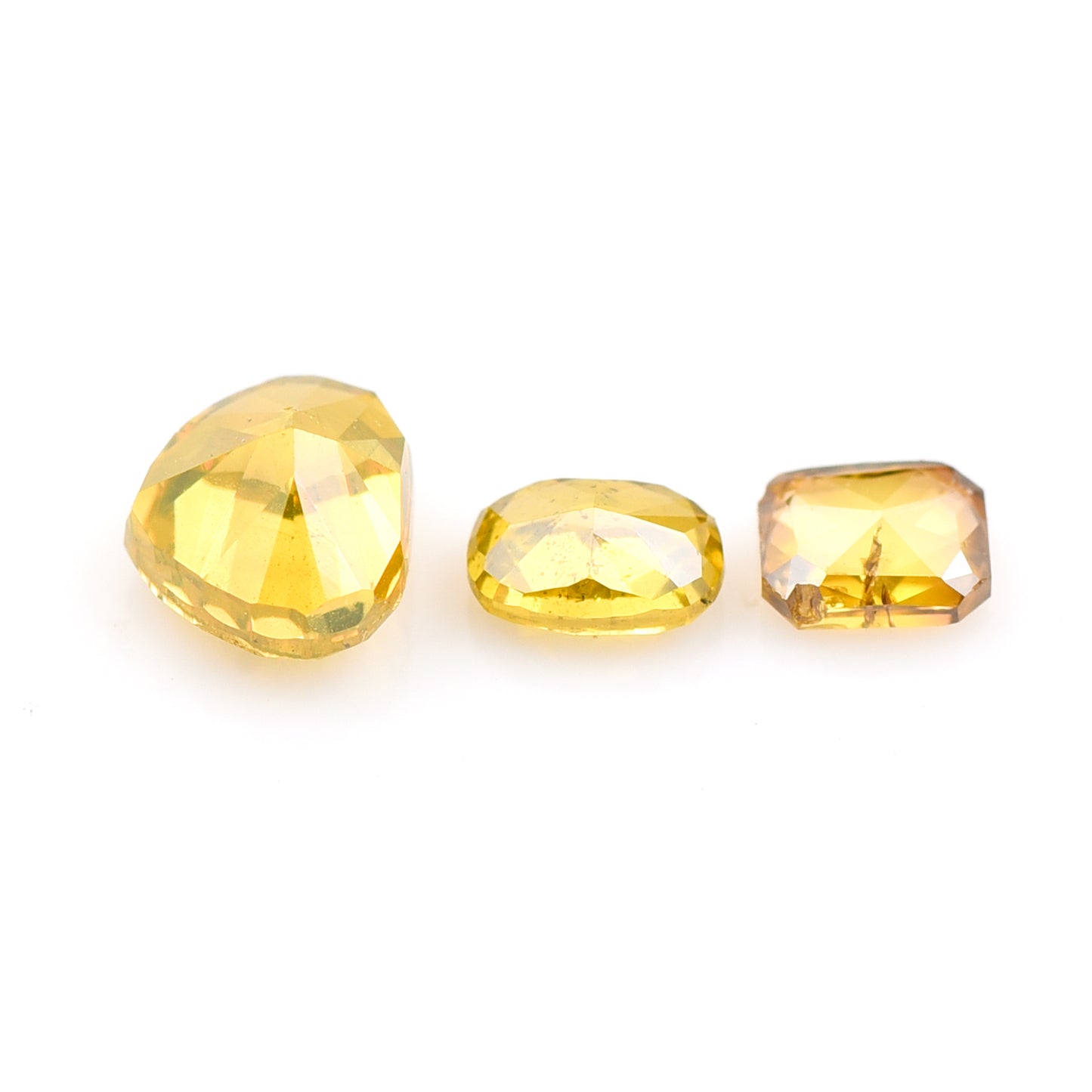 0.49 Yellow Diamond Heart, Oval, Octagon Loose Diamond