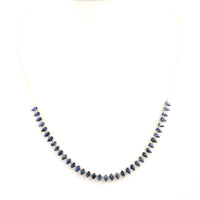 8.72 Ct Pear Sapphire 14K Gold Necklace