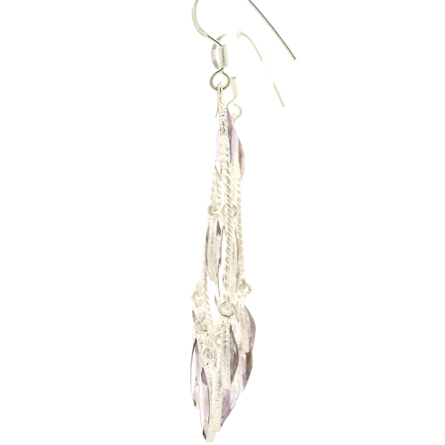 25.25 Ct Amethyst 925 Sterling Silver Earrings